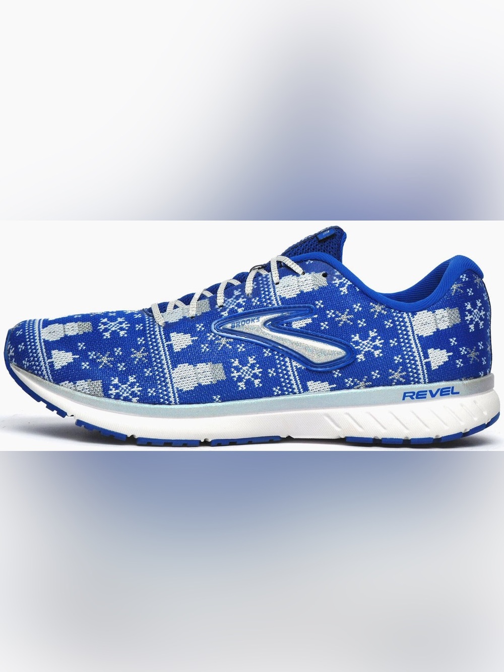 Brooks Revel 3 Run Merry Christmas Blue Women's Size 6.5 - No Insoles